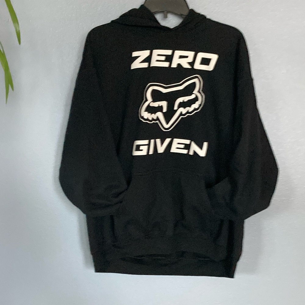 FOX Motocross, motorcycle, 4-wheeler, Graphic Hoodie. Black Gildan size XL.